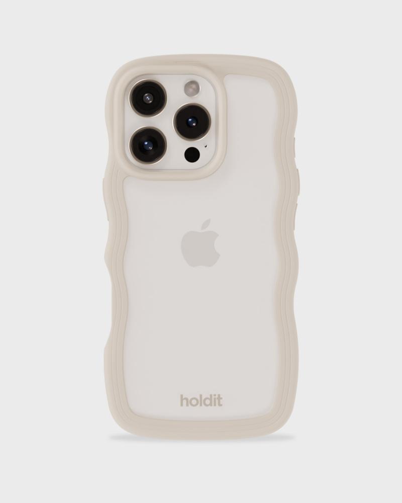 holdit holdit iPhone 16 Pro Skal Wavy Light Beige/Transparent - Teknikhallen.se