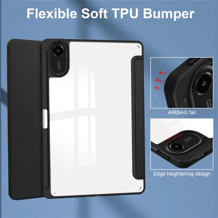 Bild 5,  Xiaomi Redmi Pad 2 Fodral Tri-Fold Hybrid Svart - Teknikhallen.se