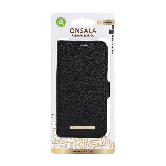 Bild 2, Onsala ONSALA iPhone 14 / 13 Fodral ECO Midnight Black - Teknikhallen.se