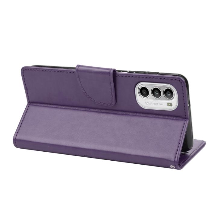 Bild 6,  Motorola Moto G52/G82 Fodral Blommigt Tryck Mörk Lila - Teknikhallen.se