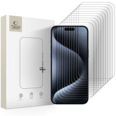 Tech-Protect Tech-Protect iPhone 15 Pro Max 10-PACK Sk&auml;rmskydd H&auml;rdat Glas - Teknikhallen.se