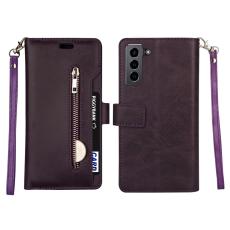  Samsung Galaxy S22 Plus Fodral Multifunktionell L&auml;der Lila - Teknikhallen.se