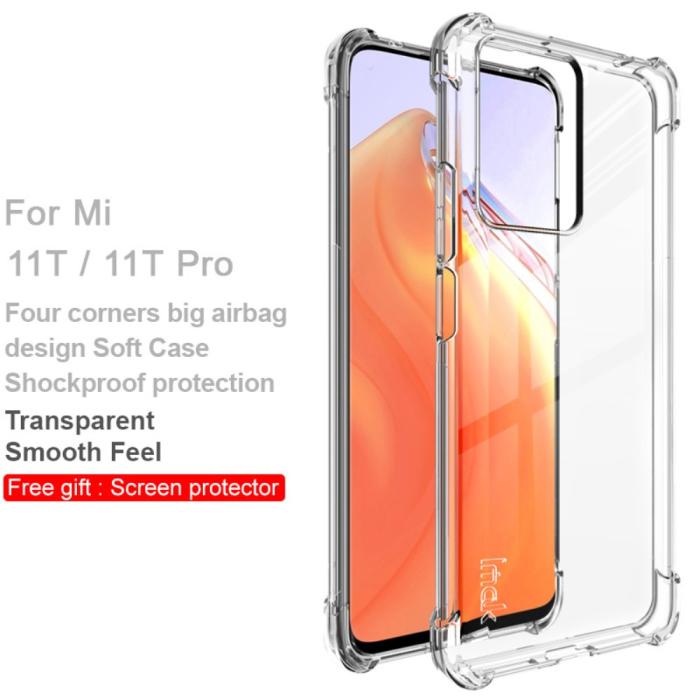 Bild 2, IMAK IMAK Xiaomi 11T / 11T Pro Skal Shockproof TPU + Skärmskydd Transparent - Teknikhallen.se