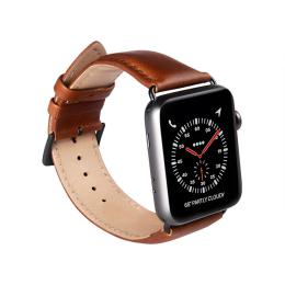 Buffalo Buffalo Apple Watch 41/40/38 mm Armband Äkta Läder Brun - Teknikhallen.se