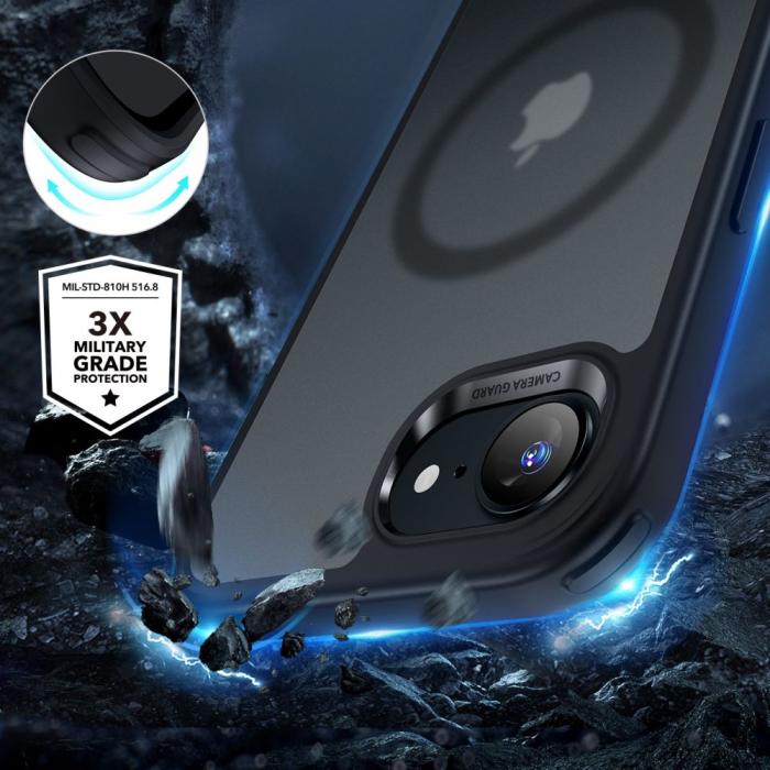 Bild 4, ESR ESR iPhone 17e / 16e Skal MagSafe CH HaloLock Frostad Svart - Teknikhallen.se