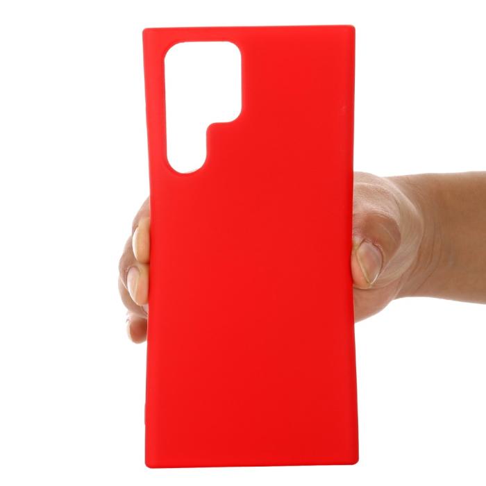 Bild 6,  Samsung Galaxy S22 Ultra Skal Liquid Silikon Snodd Röd - Teknikhallen.se