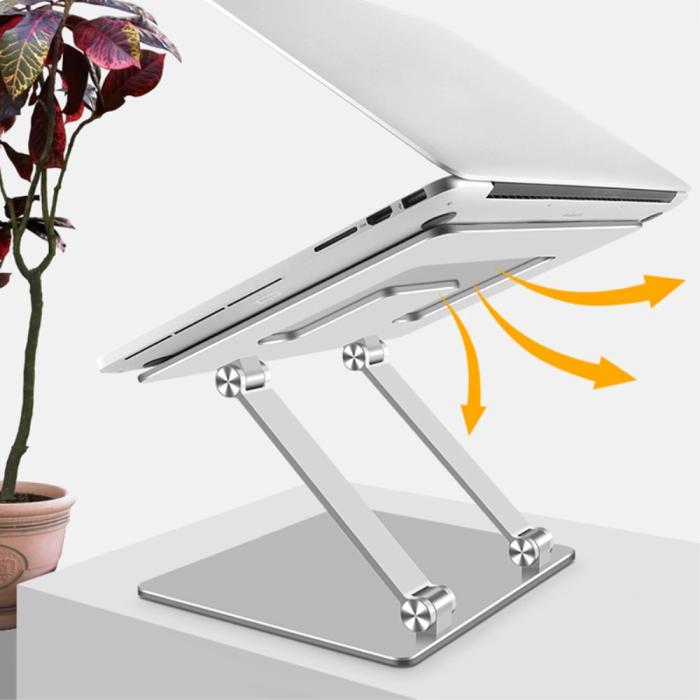 Bild 4,  Justerbart Laptop Ställ Aluminium Grå - Teknikhallen.se