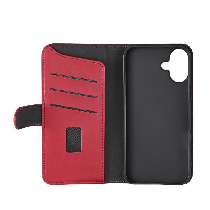 Bild 3, Gear Gear iPhone 16 Plus Fodral MagSeries Läder Deep Red - Teknikhallen.se