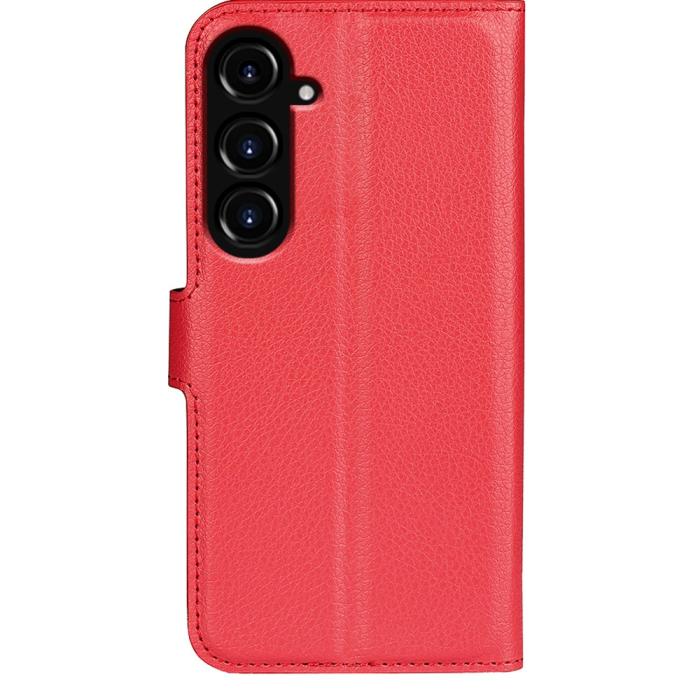 Bild 6,  Samsung Galaxy S23 FE Fodral Litchi Textur Röd - Teknikhallen.se