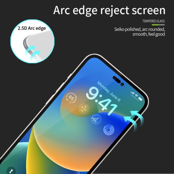 Bild 6, PINWUYO PINWUYO iPhone 15 Skärmskydd Heltäckande - Teknikhallen.se