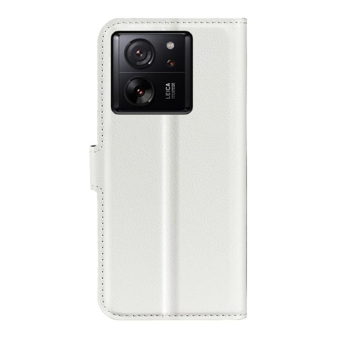 Bild 6,  Xiaomi 13T / 13T Pro Fodral Litchi Läder Vit - Teknikhallen.se