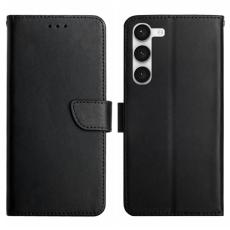  Galaxy S23 Plus Fodral &Auml;kta L&auml;der Nappa Textur Svart - Teknikhallen.se