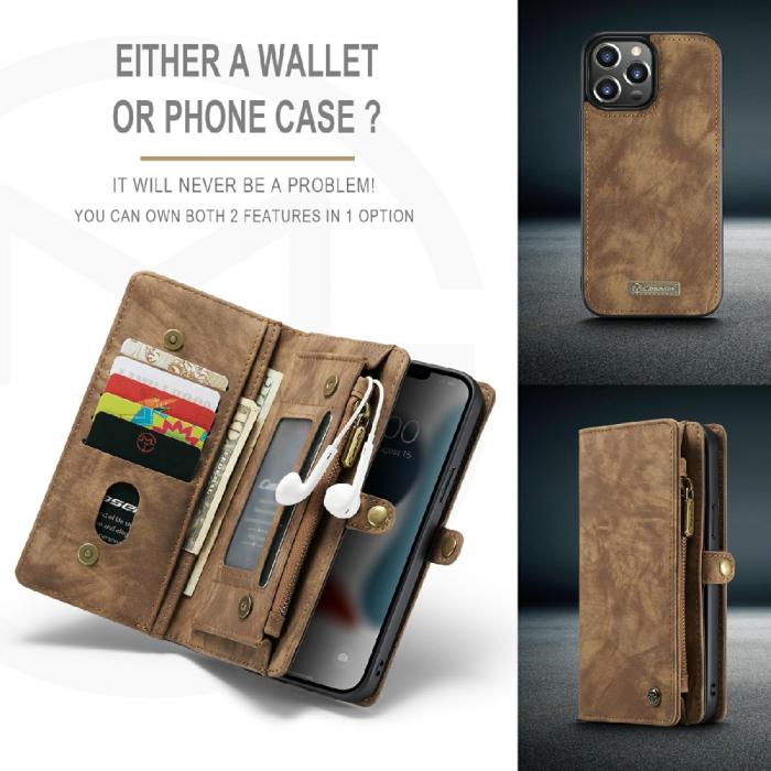 Bild 3, CASEME CASEME iPhone 13 Pro Max Fodral/Skal Magnet 2in1 Multifunktionell Brun - Teknikhallen.se