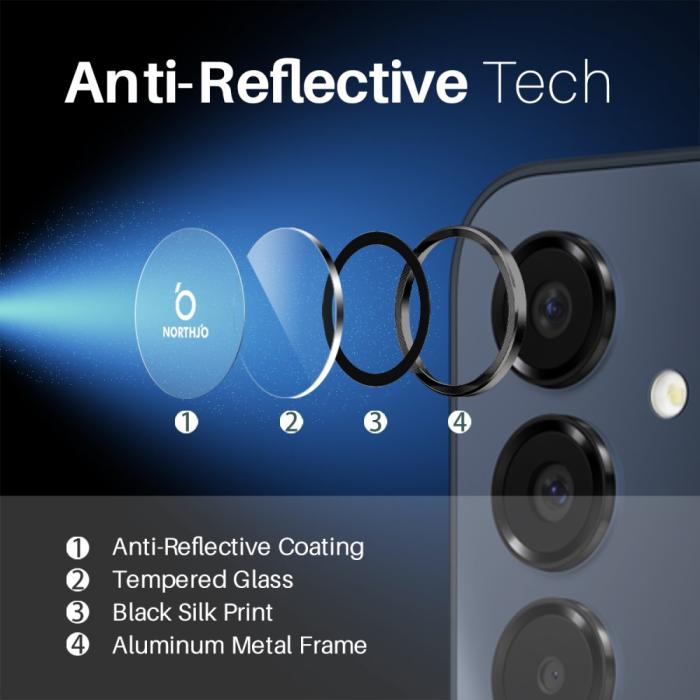 Bild 4, NORTHJO NORTHJO Samsung Galaxy A16 Linsskydd Härdat Glas Svart - Teknikhallen.se
