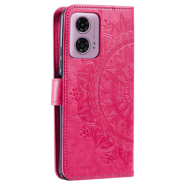 Bild 6,  Motorola Moto G04 4G/G24 4G Fodral Mandala Rosa - Teknikhallen.se