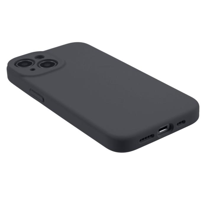 Bild 5,  iPhone 15 Plus Skal Liquid Silikon Mörk Grå - Teknikhallen.se