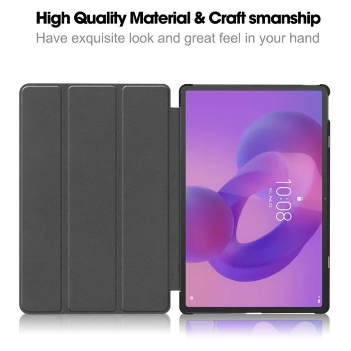 Bild 2,  Lenovo Idea Tab Pro Fodral Tri-Fold Läder Roséguld - Teknikhallen.se