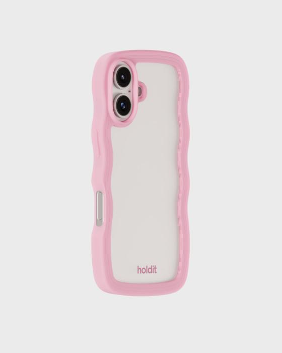 Bild 3, holdit holdit iPhone 16 Skal Wavy Pink/Transparent - Teknikhallen.se