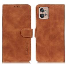 KHAZNEH KHAZNEH Motorola Moto G32 Fodral Retro L&auml;der Brun - Teknikhallen.se