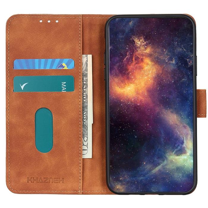 Bild 2, KHAZNEH KHAZNEH Motorola Moto G32 Fodral Retro Läder Brun - Teknikhallen.se