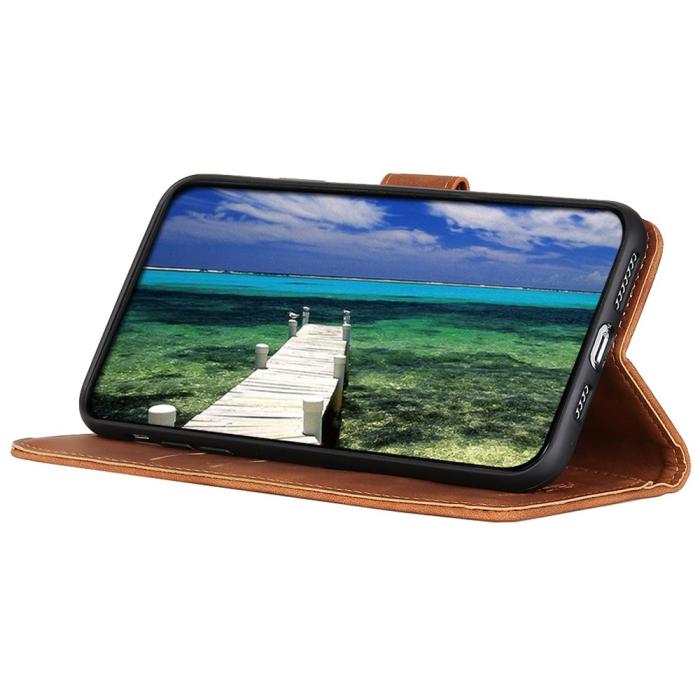 Bild 3, KHAZNEH KHAZNEH Motorola Moto G32 Fodral Retro Läder Brun - Teknikhallen.se