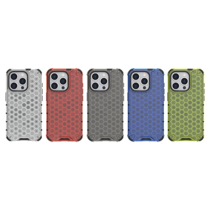 Bild 6,  iPhone 15 Pro Skal Shockproof Honeycomb Röd - Teknikhallen.se
