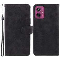  Motorola Moto G55 5G Pl&aring;nboksfodral L&auml;der Svart - Teknikhallen.se