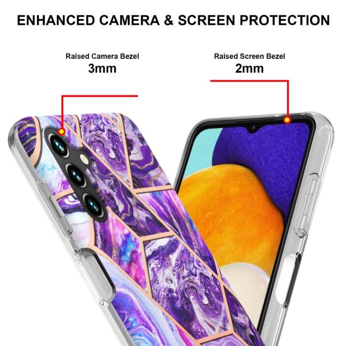 Bild 4,  Samsung Galaxy A14 4G/5G Skal Marmor Mörk Lila - Teknikhallen.se