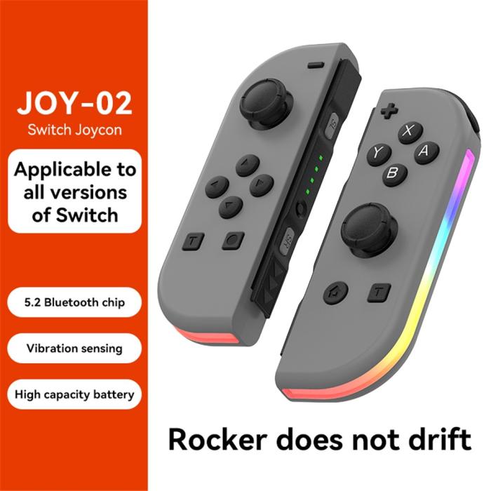 Bild 2,  Nintendo Switch Joy-Con Kontroll RGB Grå - Teknikhallen.se