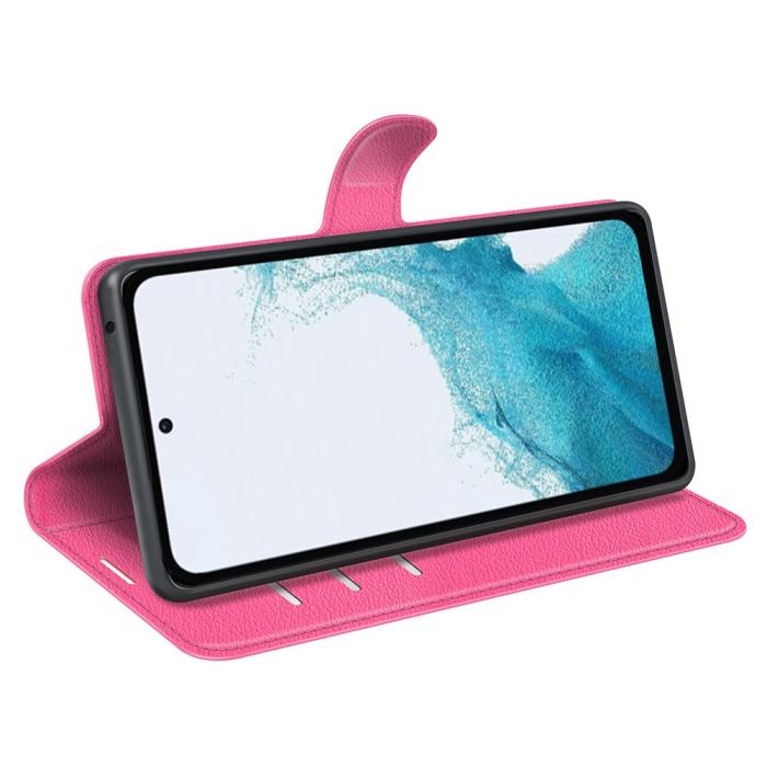 Bild 3,  Samsung Galaxy A54 5G Fodral Litchi Läder Rosa - Teknikhallen.se