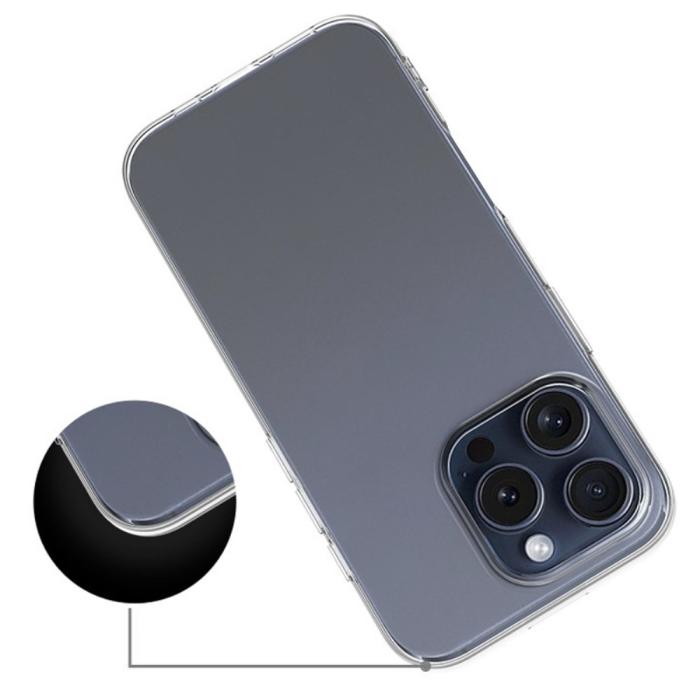 Bild 2,  iPhone 16 Pro Max Skal TPU Transparent - Teknikhallen.se