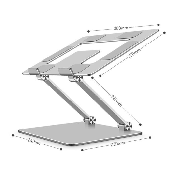 Bild 6,  Justerbart Laptop Ställ Aluminium Grå - Teknikhallen.se