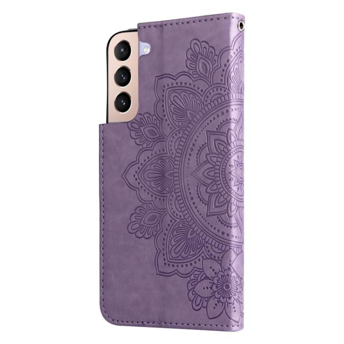 Bild 3,  Samsung Galaxy S22 Fodral Mandala Blomma Lila - Teknikhallen.se