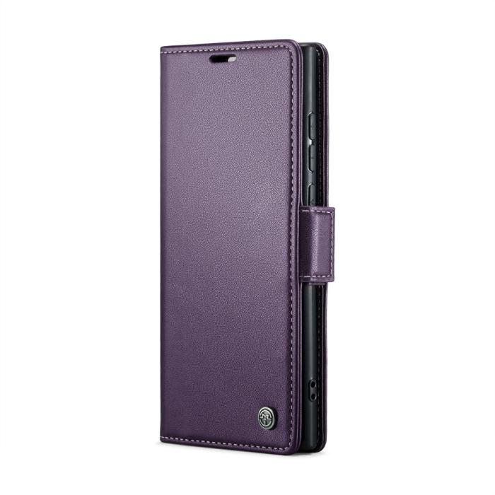 Bild 2, CASEME CASEME Galaxy S25 Ultra Fodral RFID Slim Läder Lila - Teknikhallen.se