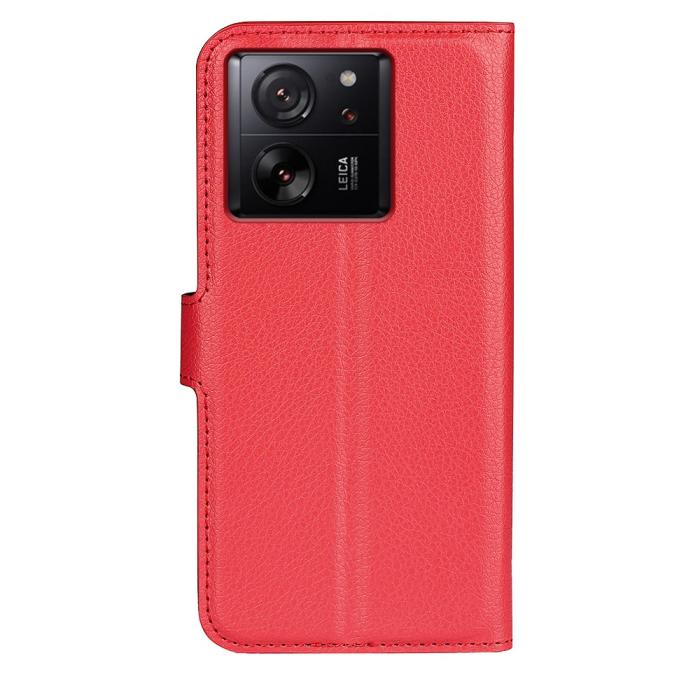 Bild 6,  Xiaomi 13T / 13T Pro Fodral Litchi Läder Röd - Teknikhallen.se
