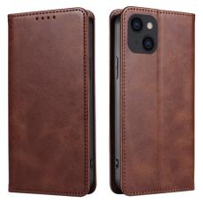  iPhone 15 Fodral Flip L&auml;der Brun - Teknikhallen.se