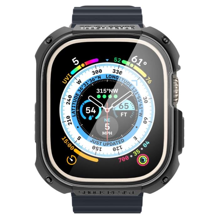Bild 2, Spigen Spigen Apple Watch Ultra 49 mm Skal Tough Armor Svart - Teknikhallen.se