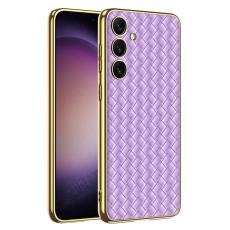 GKK GKK Galaxy S24 Plus Skal V&auml;vd Hybrid L&auml;der Lila - Teknikhallen.se