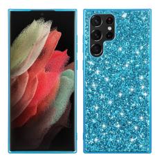  Galaxy S24 Ultra Skal Sparkling Glitter Bl&aring; - Teknikhallen.se