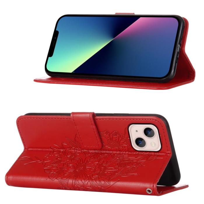 Bild 3,  iPhone 15 Plus Fodral Med Tryck Fjäril Röd - Teknikhallen.se