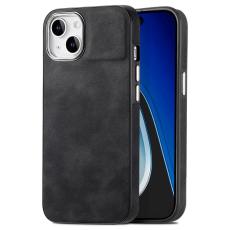  iPhone 15 Plus Skal L&auml;derbelagt Skin Touch Svart - Teknikhallen.se