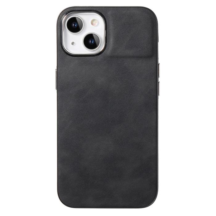 Bild 3,  iPhone 15 Plus Skal Läderbelagt Skin Touch Svart - Teknikhallen.se