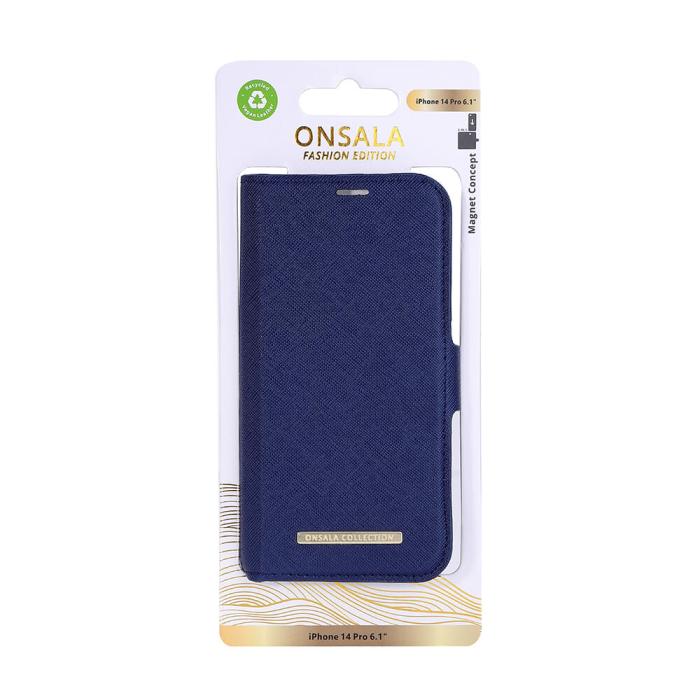 Bild 2, Onsala ONSALA iPhone 14 Pro Fodral ECO Navy Blue - Teknikhallen.se
