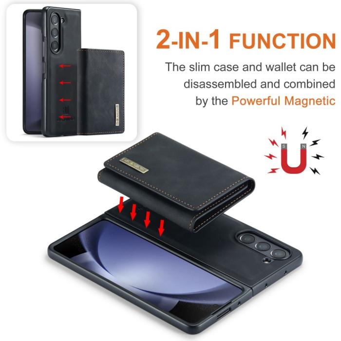 Bild 5, DG.MING DG.MING Galaxy Z Fold 5 Skal 2in1 Magnetisk Avtagbart Kortfack - Teknikhallen.se
