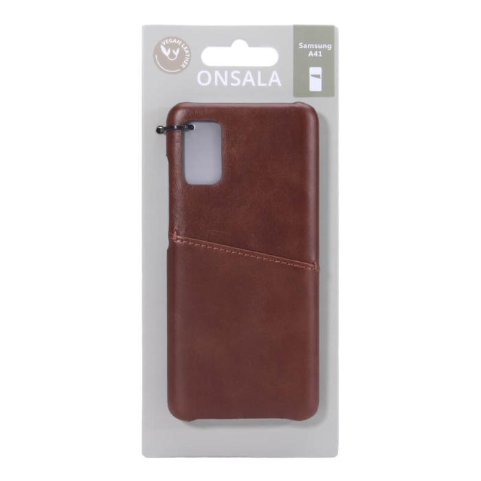 Bild 2, Onsala ONSALA Samsung Galaxy A41 Skal Kortfack Brun - Teknikhallen.se