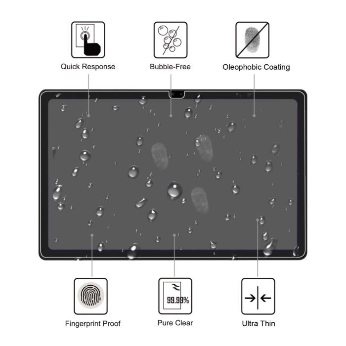 Bild 2,  Samsung Galaxy Tab A7 10.4 Skärmskydd Heltäckande - Teknikhallen.se