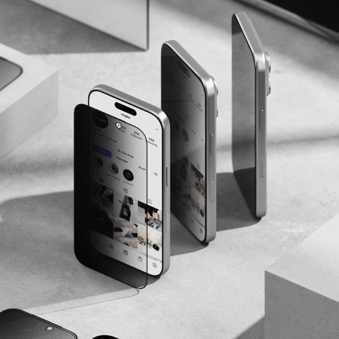 Bild 3, Ringke Ringke iPhone 17 Pro 2-PACK Easy Slide Skärmskydd Härdat Glas - Teknikhallen.se