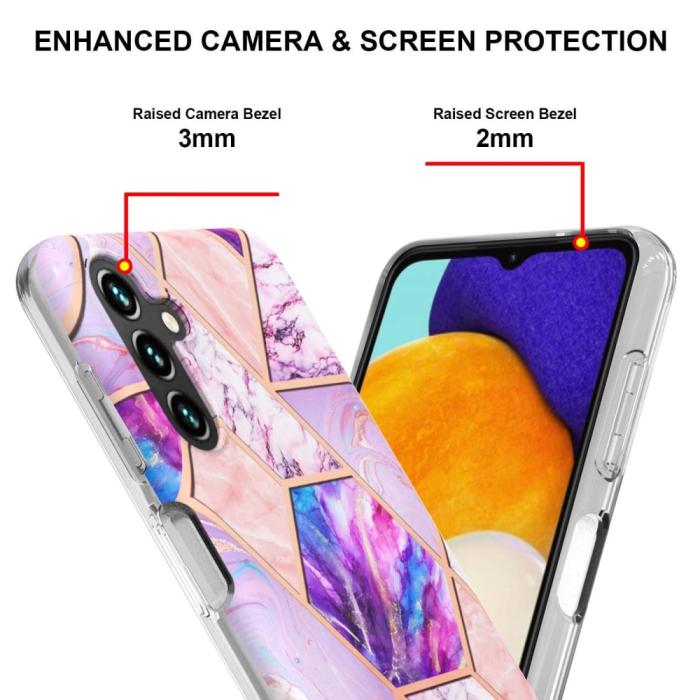 Bild 4,  Samsung Galaxy A14 4G/5G Skal Marmor Lila - Teknikhallen.se