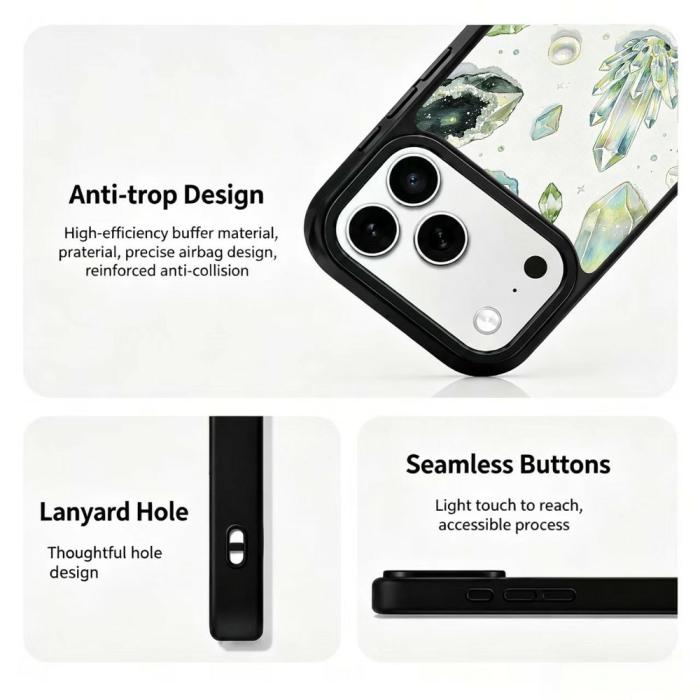 Bild 3,  iPhone 18 Pro / 17 Pro Skal MagSafe UV-Mönster Diamanter - Teknikhallen.se