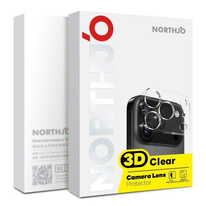 Bild 5, NORTHJO NORTHJO iPhone 18 Pro Max 2-PACK Linsskydd Härdat Glas - Teknikhallen.se
